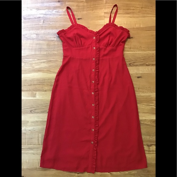 As U Wish Dresses & Skirts - 🍒🆕 ON SALE Red Button-Front Dress